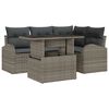 vidaXL Conjunto de Sof&aacute; de Jardim 5 unid. Cinzeto vime PE