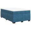 vidaXL Cama boxspring com colch&atilde;o 120x200 cm veludo azul-escuro