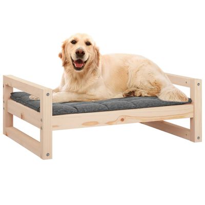 vidaXL Cama para cães 75,5x55,5x28 cm madeira de pinho maciça