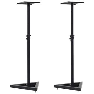 vidaXL Suportes de colunas monitores de est&uacute;dio 2 pcs a&ccedil;o preto