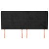 vidaXL Cabeceira de cama c/ abas veludo 163x23x118/128 cm preto