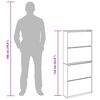 vidaXL Sapateira de 4 divis&oacute;rias com espelho branco 63x17x134cm