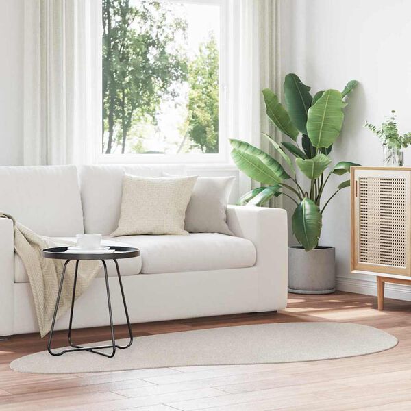 vidaXL Tapetes de &aacute;rea HUARTE Areia 100 x 200 cm Poli&eacute;ster