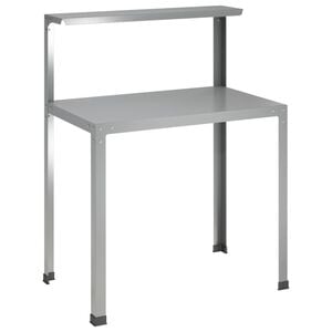 vidaXL Mesa de envasamento 100 x 50 x 104 cm A&ccedil;o Galvanizado Prateado