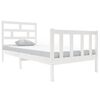 vidaXL Estrutura de cama solteiro 90x190 cm pinho maci&ccedil;o branco