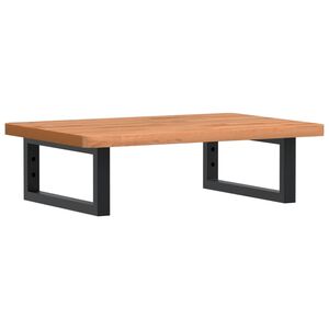 vidaXL Prateleira de parede p/ lavatório aço/madeira de faia maciça