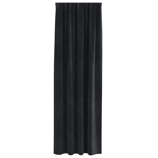 vidaXL Cortinas opacas 2 pcs Preto 140 x 245 cm Veludo