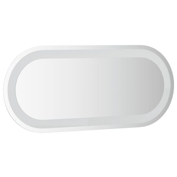 vidaXL Espelho de casa de banho com luzes LED oval 70x30 cm