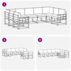 vidaXL Conjunto de Sof&aacute;s para Exterior 9 pcs Natural e Creme