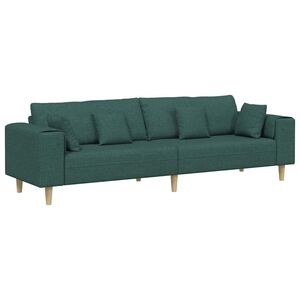 vidaXL Sof&aacute; Verde Escuro 250 x 77 x 76 cm tecido