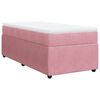 vidaXL Cama com molas/colch&atilde;o 90x190 cm veludo rosa