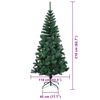 vidaXL &Aacute;rvore de Natal Artificial Pr&eacute;-iluminada Verde 210 cm