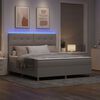 vidaXL Cama Box Spring LED Cinzento-acastanhado 180 x 200 cm tecido