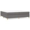 vidaXL Estrutura de cama com molas 200x200 cm tecido cinzento-escuro