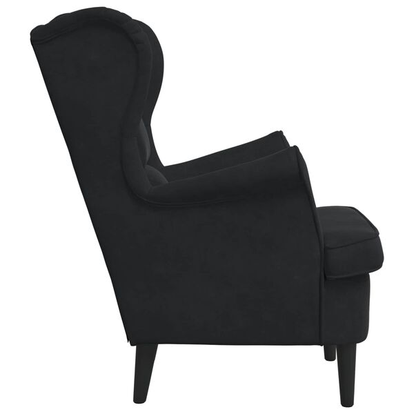 vidaXL poltrona Preto 92 x 71 x 91 cm Veludo