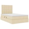 vidaXL Cama com arruma&ccedil;&atilde;o e colch&atilde;o Creme 120 x 200 cm Poli&eacute;ster