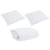 vidaXL Conjunto de Edredom com travesseiro 3 pcs Branco Pena de ganso