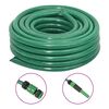 VidaXL Mangueira de jardim com conjunto de encaixe 0,75" 10m PVC verde