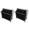 vidaXL Separadores de roupa suja com sacos 2 pcs preto e cinzento