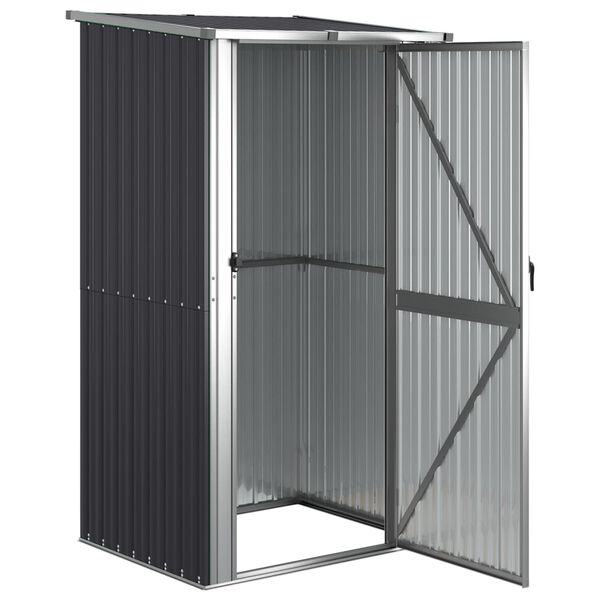 vidaXL Abrigo de jardim 118,5x97x209,5 cm aço galvanizado antracite