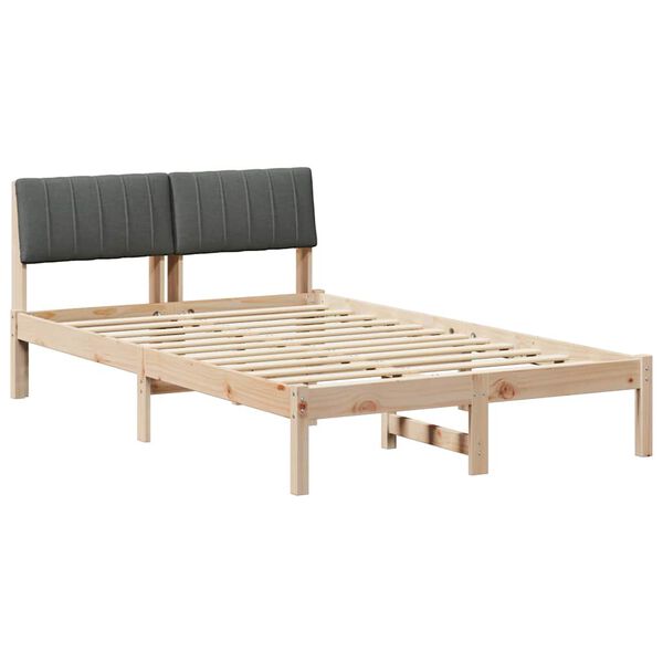 vidaXL Estrutura da cama castanho e cinzento-escuro 120 x 190 cm