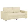 vidaXL Sof&aacute; de dois lugares Creme 180 cm Couro Sint&eacute;tico