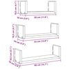 vidaXL Prateleiras de parede 3pcs derivados madeira carvalho artisiano