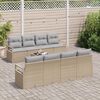 vidaXL Conjunto de Sofá de Jardim 9 pcs Bege e Cinza vime PE