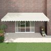 vidaXL Toldo retr&aacute;til autom&aacute;tico 5x3 m cor creme