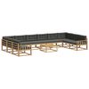 vidaXL Conjunto de Sof&aacute;s para Exterior 11 unid. Branco e Antracite