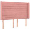 vidaXL Cama box spring c/ colch&atilde;o/LED 140x190 cm veludo rosa