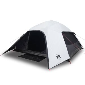 vidaXL Tenda de campismo c&uacute;pula p/ 4 pessoas opaca imperme&aacute;vel branco