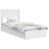 vidaXL Estrutura de Cama com Armazenamento e Cabeceira Branco