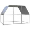 vidaXL Galinheiro 3x2x2 m a&ccedil;o galvanizado prateado e cinzento