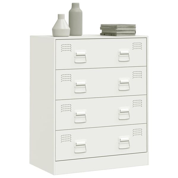 vidaXL Aparador 67x39x83 cm a&ccedil;o branco