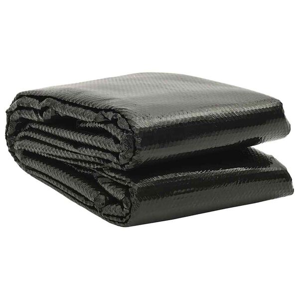 vidaXL Cobertura para piscina 732x366 cm PE preto