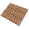 vidaXL Telha de Deck 6 pcs Castanho 60 x 30 cm WPC