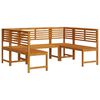 vidaXL Conjunto de Bancos de Jardim 5 unid. Castanho