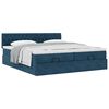 vidaXL Estrutura cama otomana colch&otilde;es 180x200 cm veludo azul escuro