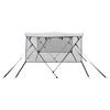 vidaXL Toldo 3 arcos Bimini paredes malha laterais 183x(170-182)x137cm