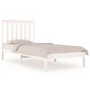 vidaXL Estrutura de cama 100x200 cm pinho maci&ccedil;o branco