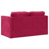 vidaXL Sof&aacute;-cama sem p&eacute;s 122x204x55 cm veludo vermelho tinto