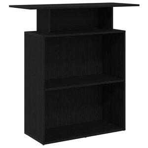 vidaXL Balc&atilde;o de recep&ccedil;&atilde;o preto 100x40x104 cm madeira projetada