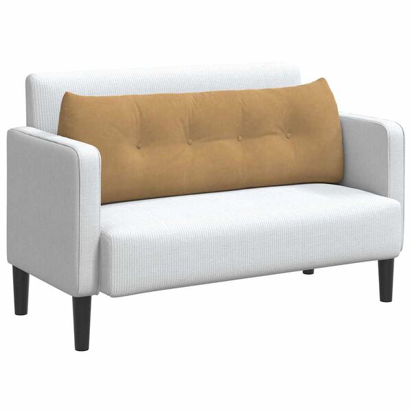 vidaXL Travesseiro para Costas Castanho 140 x 24 x 50 cm Veludo