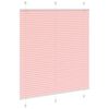 vidaXL Rosa Plissada Cega 120x150 cm Largura Tecido 119,4cm Poli&eacute;ster