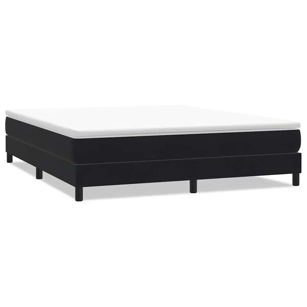 vidaXL Cama sem molas/colchão 180x210 cm veludo preto