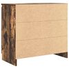 vidaXL Aparador c/ gaveta derivados de madeira carvalho fumado