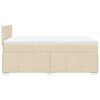 vidaXL Cama boxspring com colch&atilde;o 120x190 cm tecido cor creme