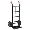 vidaXL Carrinho de M&atilde;o Extens&iacute;vel Preto e Vermelho 57 x 46 x 113 cm