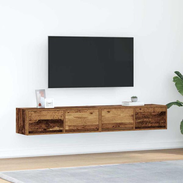 vidaXL M&oacute;veis de TV 2pcs 80x31x25,5cm deriv. madeira madeira velha